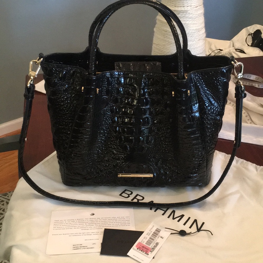 Brahmin New Small Mallory Satchel Black